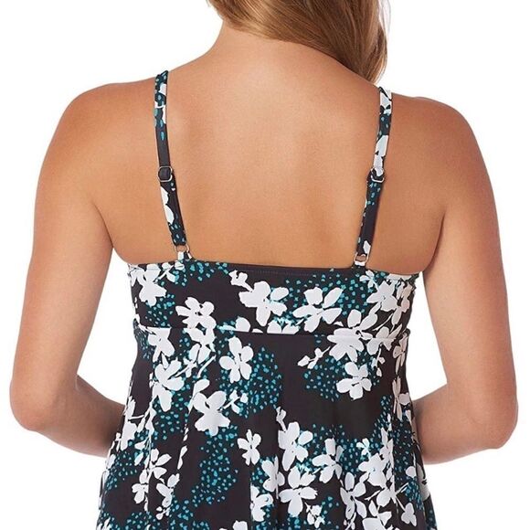 Swim solutions Floral print underwire tankini top - Picture 2 of 7